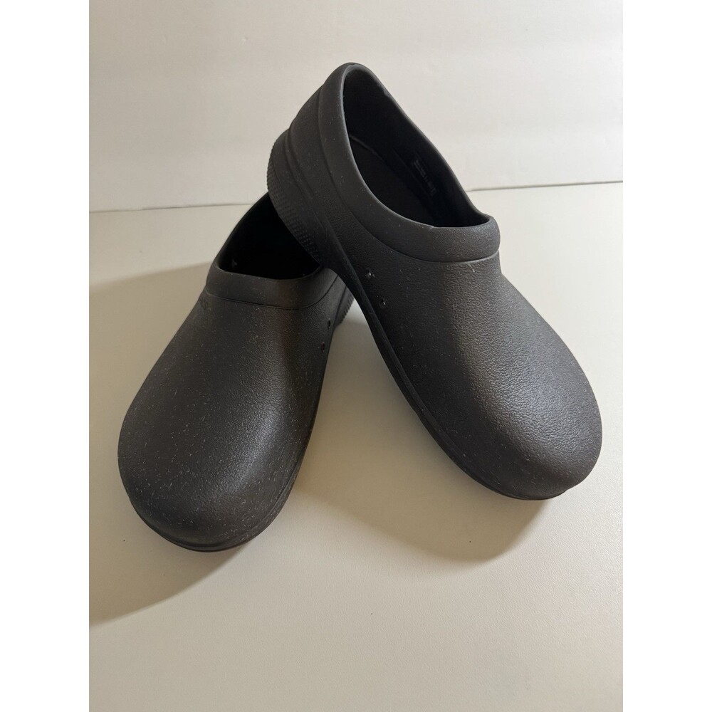 CROCS On the Clock LiteRide™ Slip Resistant Work Shoes Black Men 9 Women 11 EUC